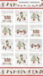 Northcott - The Christmas Mouse Flannel - Running Yardage Blocks, White