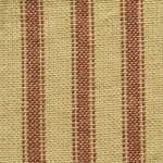 Dunroven House - Homespun Ticking - Provenal - Stripe, Tan/Red