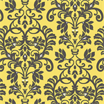 Henry Glass - Audrey - Damask, Yellow