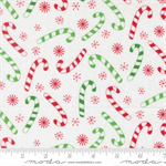 Moda - Snow Time - Candy Cane, Winter White