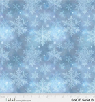 P & B Textiles - Snowfall - Large Snowflakes, Blue