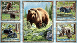Wilmington Prints - Bear Meadow - 24^ Pillow Panel, Multi