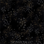Clothworks - 108^ Laurel Burch Digital - Glitter, Dark Gray