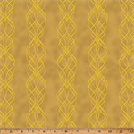Hoffman California - Blooming Holidays - Ornate Wavy Stripes, Gold/Gold