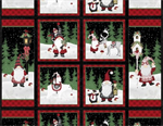 Wilmington Prints - Snowy Gnomies - 24^ Craft Panel, Multi