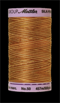 Mettler Thread - Silk Finish Variegated Cotton - 500 yd. - 50 Wt; Iced Coffee