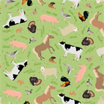 Clothworks - Let's Go! - Farm Animals, Green