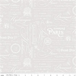 Riley Blake - Elegant Essentials - Text, White Pearl