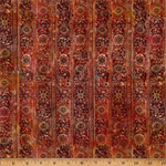 Hoffman California - On The Path to Fall - Tonal Floral Stripes, Ginger