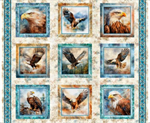 Quilting Treasures - Skyward - Eagle Picture Patches, Oatmeal