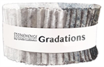 Northcott - Stonehenge Gradations II - 40 x 2½^ Strip Roll, Graphite