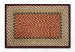 Braided Rug - Burgundy/Mustard, 4' X 6' (Rectangle)