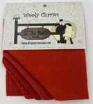 Wooly Charms - Red Orange - 5^ Squares