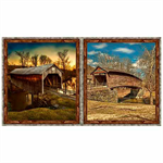 Quilting Treasures - Artworks VII - 24^ Covered Bridges Panel, Multi