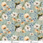 Blank Quilting - Wild and Free - Small Floral, Teal