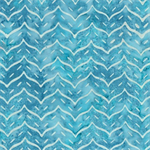 Benartex - Batiks - Bali Lakeshore - Chevron Wave, Peacock