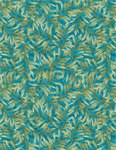 Wilmington Prints - Midnight Garden - Leaves, Teal