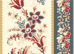 Red Rooster - American Beauty - Border Stripe, Beige