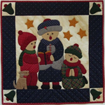Wall Quilt Pattern - Carolers - Size: 22^ X 22^