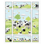 Susybee - Lewe the Ewe - 36^ Quilt Panel, White