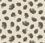 Windham - Archer Flannel - Pinecones, Cream