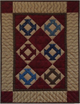 Wall Quilt Pattern - Hole In The Barn Door - Size: 17^ X 22^