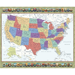 Quilting Treasures - Sew & Go Project - USA Map - 36^ Where Are You From, Multi