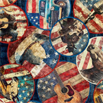 Quilting Treasures - American Country - Vignettes, Navy