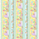 Quilting Treasures - Little Ones - Baby Animals Nursery Border Stripe, Multi