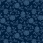 Studio E - 108^ Tranquil Flannel - Contemporary Floral, Navy