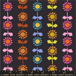 Ruby Star Society - Catnap Canvas - Daisy Stripe, Black