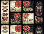 Wilmington Prints - Harlequin Poppies - 24^ Poppy Panel, Multi