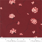 Moda - Red White Gatherings - Large Floral, Burgundy