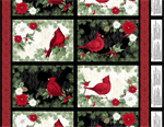 Wilmington Prints - Cardinal Charm - 24^ Placemat Panel, Multi