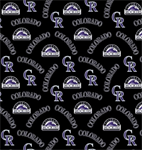 Fabric Traditions - MLB - 45^ Colorado Rockies, Black