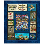 Quilting Treasures - The Lure of Fishing - 36^ Fishing Panel, Multi
