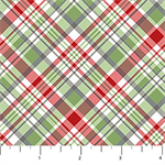 Northcott - The Christmas Mouse Flannel - Plaid, White
