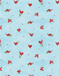 Wilmington Prints - Nose To Nose - Mini Cardinal Toss, Blue