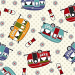 Studio E - Camping Gnomes - Tossed Campers, Off-White