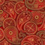 Quilting Treasures - Lil' Bit Country - Paisley, Rust