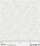 P & B Textiles - Ramblings 13 - Leafy Vines, White on White