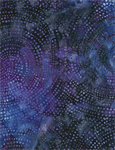 Timeless Treasures - XTonga 106^ Batik - Dotty Spiral, Galaxy