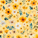 Quilting Treasures - Buzz Buzz Buzz - Floral, Yellow
