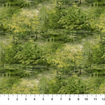 Northcott - Northwood: Naturescapes Bear - Deciduous Trees, Light Green