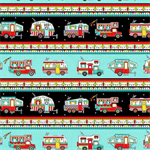 Studio E - Roamin Holiday - Camper Border Stripe, Multi