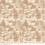 Riley Blake - Whispering Pines -  Cabins, Brown