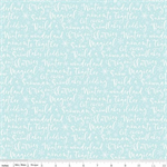 Riley Blake - Winter Magic - Winter Words, Aqua