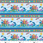 Blank Quilting - Noah & Friends - Border Stripe, Light Blue