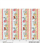 P & B Textiles - Barnyard Babies - Border Stripe, Multi