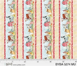 P & B Textiles - Barnyard Babies - Border Stripe, Multi